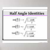 Trigonometrie-Poster: Halbwinkelkennung Poster (Vorne)