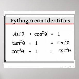 Trigonometrie-Poster: Pythagorische Identitäten Poster