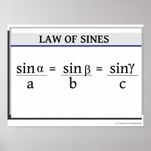 Trigonometrie-Poster: Seerecht Poster (Vorne)
