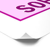 Trigonometrie SOH CAH TOA Klasse Pink Poster (Ecke)