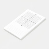 Trigonometrie X Y Koordiniert Graph Paper Post-it Klebezettel (angewinkelt)