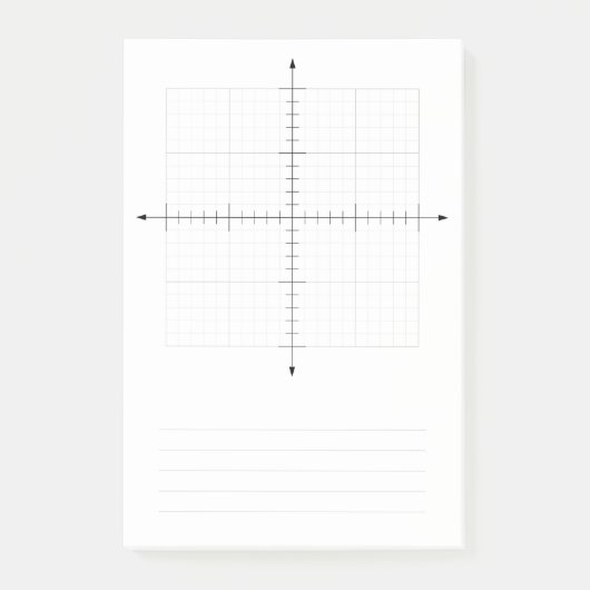 Trigonometrie X Y Koordiniert Graph Paper Post-it Klebezettel (Vorderseite)