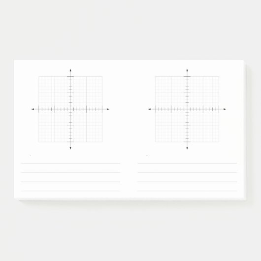 Trigonometrie X Y Koordiniert Graph Paper Post-it Klebezettel (Vorderseite)