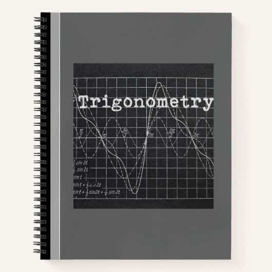 TRIGONOMETRIEANLAGEN (GRAU) NOTEBOOK NOTIZBLOCK (Vorderseite)