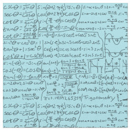 Trigonometry Cheat Sheet, blau Stoff