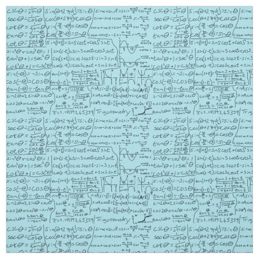 Trigonometry Cheat Sheet, blau Stoff (Muster)
