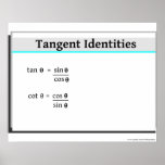 Trigonometry: Tangent Identities Poster<br><div class="desc">Trigonometry Poster. Tangent Identities. For more math posters visit: www.zazzle.</div>