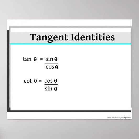 Trigonometry: Tangent Identities Poster (Vorne)