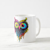 Triippy Party Edm Eule Musikliebhaber Kaffeetasse (VorderseiteRechts)
