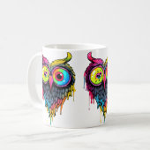 Triippy Party Edm Eule Musikliebhaber Kaffeetasse (Vorderseite Links)