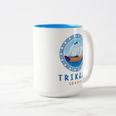 Trikala, Griechenland, Entwurf eines griechischen Zweifarbige Tasse (VorderseiteRechts)