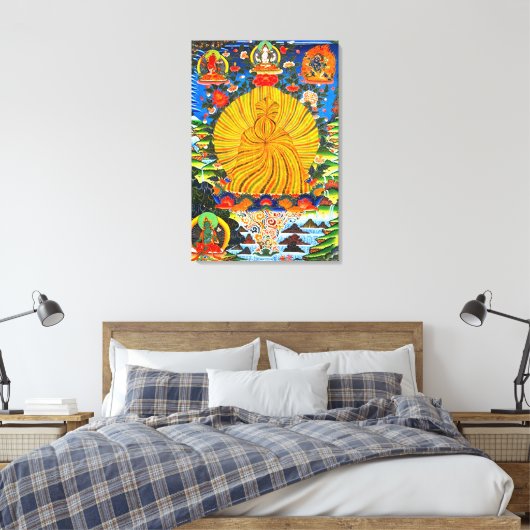 Trikaya Buddha Powerful Positive Energy Mandala Leinwanddruck (Insitu (Schlafzimmer))