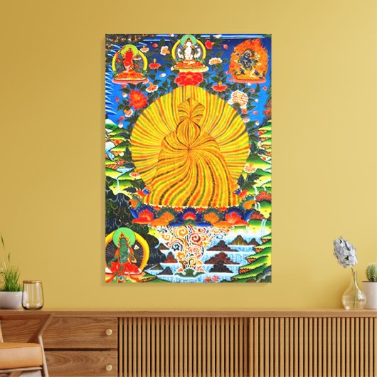 Trikaya Buddha Powerful Positive Energy Mandala Leinwanddruck (Insitu (Wohnzimmer))