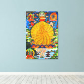 Trikaya Buddha Powerful Positive Energy Mandala Leinwanddruck (Insitu (Holzboden))