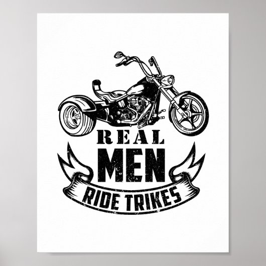 Trike Geschenke für Männer | Triker Trikes Motorra Poster (Vorne)