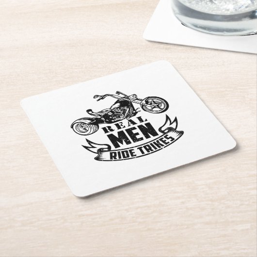 Trike Geschenke für Männer | Triker Trikes Motorra Rechteckiger Pappuntersetzer (angewinkelt)