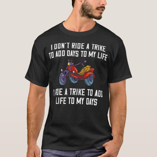 Trike Motorrad Geschenk Drei Räder Fahrrad T-Shirt (Vorderseite)