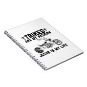 Trike Motorrad-Redewendungen | Triker Trikes Gesch Notizblock (Rechte Seite)