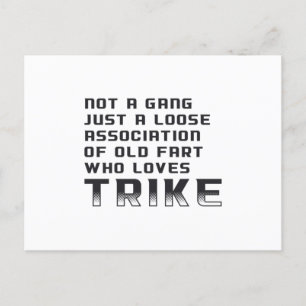 Triker Motor Trike Trikers Dreirad Lustig Vintage Postkarte