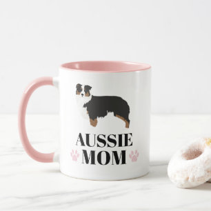 Trikolore Australian Shepherd dog Mom mit Foto Tasse