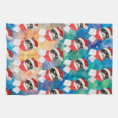 Trikolore Cat Funny Christmas Holidays Geschirrtuch (Horizontal)