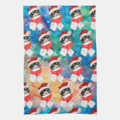 Trikolore Cat Funny Christmas Holidays Geschirrtuch (Vertikal)