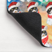 Trikolore Cat Funny Christmas Holidays Mousepad (Ecke)