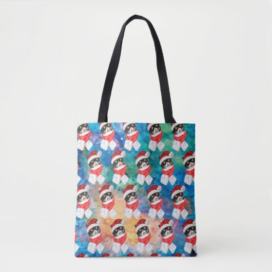 Trikolore Cat Funny Christmas Holidays Tasche (Vorderseite)
