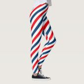 Trikolore des diagonalen Streifens Leggings (Rechts)