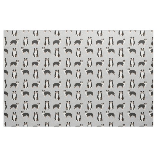 Trikolorierter Aussie-Hund grau Stoff (Fat Quarter (45,7 x 55,9 cm))