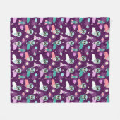 Trikoloriertes Corgi im Weltraum lila Fleecedecke (Vorderseite (Horizontal))