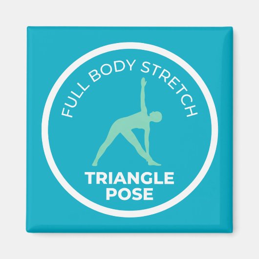 Trikonasana Triangle Pose • Full Body Stretch Yoga Magnet (Vorne)