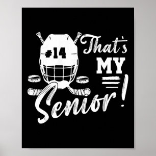Trikot Nacht Nummer 14 Hockey Das ist mein Senior Poster