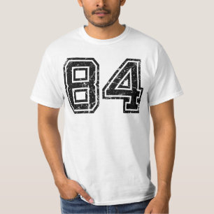 Trikot Nummer #84 Retro Vintage Glückszahl Nein. T-Shirt