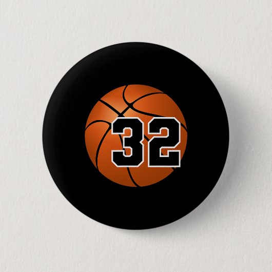 Trikot Sketll Glücks Lieblingszahl #32 Button (Vorderseite)
