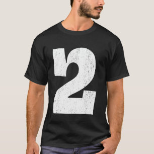 Trikot Uniform #2, große Zahlengrafik T-Shirt