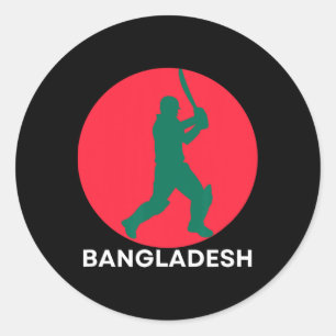 Trikot von Bangladesch Cricket-Flagge von Banglade Runder Aufkleber