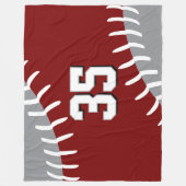 Trikotfarben Baseball Softball Spieler Fleecedecke (Vorderseite)