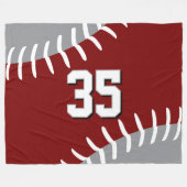 Trikotfarben Baseball Softball Spieler Fleecedecke (Vorderseite (Horizontal))