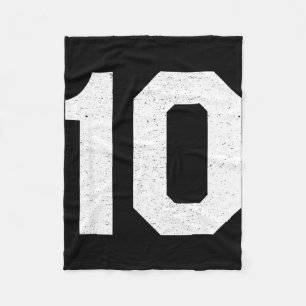 Trikotnummer #10 10. Geburtstag Fleecedecke
