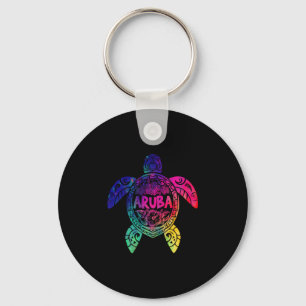 Tril Aru Tie Dye Meeresschildkröte Aru Strand Urla Schlüsselanhänger