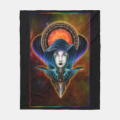 Trilia Red Nebula Portrait Fleecedecke (Vorderseite)