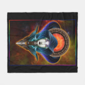 Trilia Red Nebula Portrait Fleecedecke (Vorderseite (Horizontal))