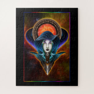 Trilia Red Nebula Portrait Puzzle