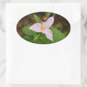 Trillium-Blume Ovaler Aufkleber (Tasche)