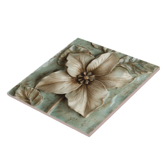 Trillium Botanischer Imitat Fliese (Seite)