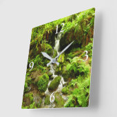 Trillium Falls at Redwood National Park Quadratische Wanduhr (Winkel)