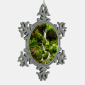 Trillium Falls at Redwood National Park Schneeflocken Zinn-Ornament (Links)