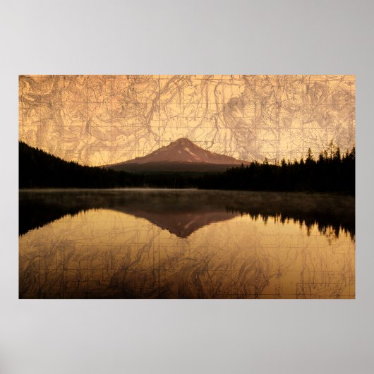 Trillium Lake Double Exposure Poster (Vorne)