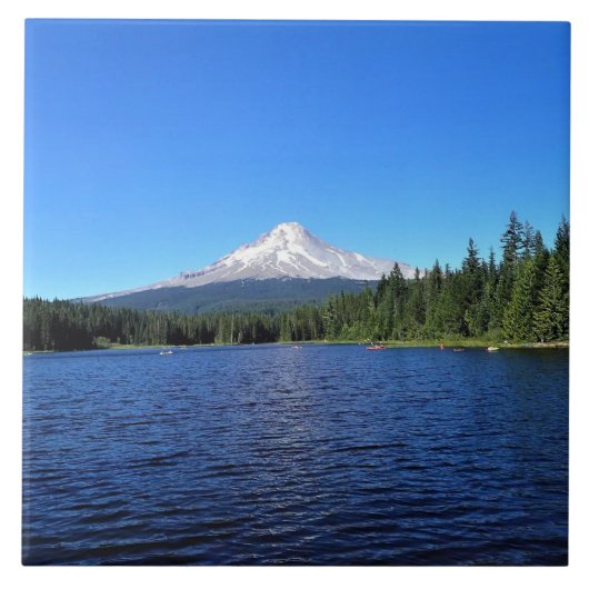 Trillium Lake, OR Fliese (Vorderseite)